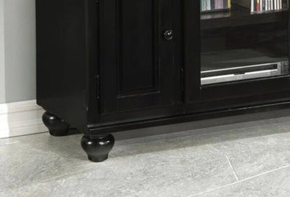 Ferla TV Stand with Doors and Shelves - Black
