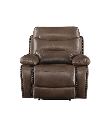 Leather Gel Match Recliner Chair with Power Reclining - Brown