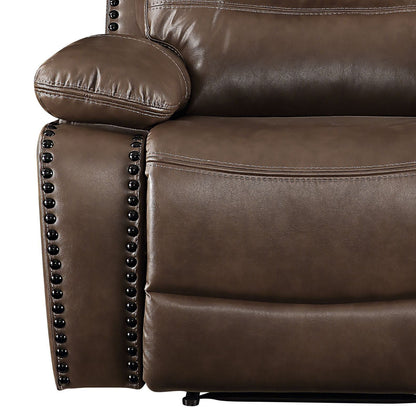 Leather Gel Match Recliner Chair with Power Reclining - Brown